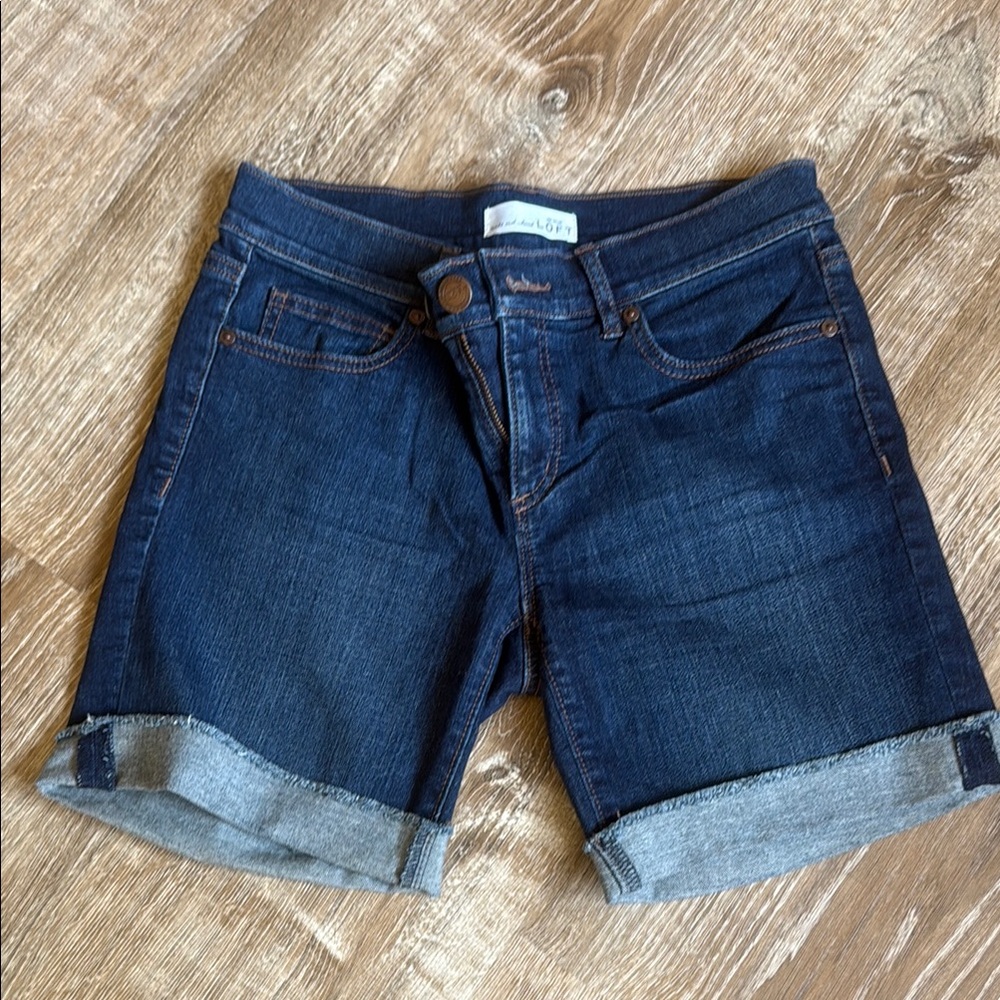 Forever 21 Blue Jean Shorts with Rolled Cuffs